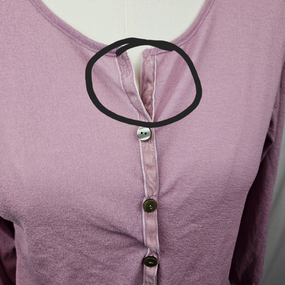 J Jill Womens Pink Knit Button Front Cardigan‎ 3/4 Sleeve M Coquette Fairy - Picture 3 of 6
